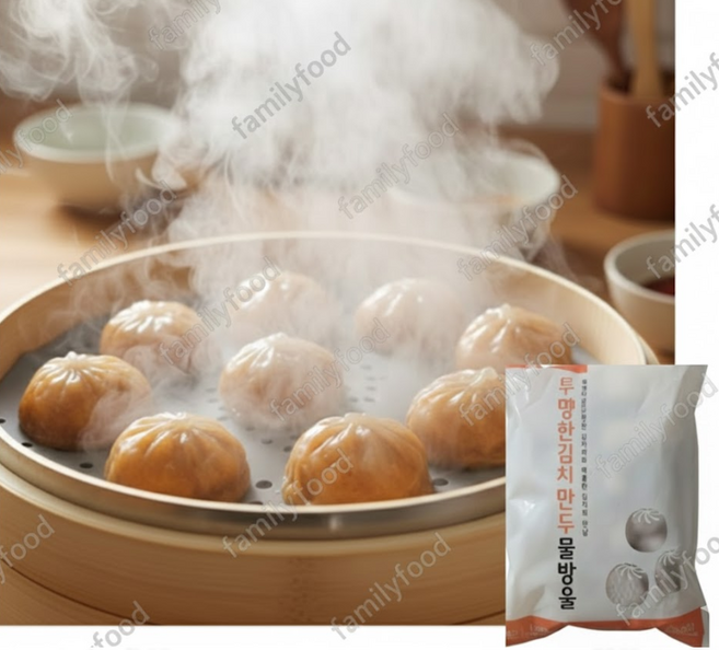 한만두 투명한 감자김치만두 물방울 1.2kg, 1개