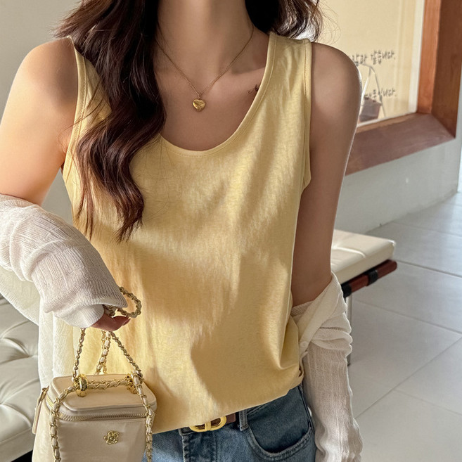 탑트레일 여성 루즈한 민소매 나시 레이지민소매