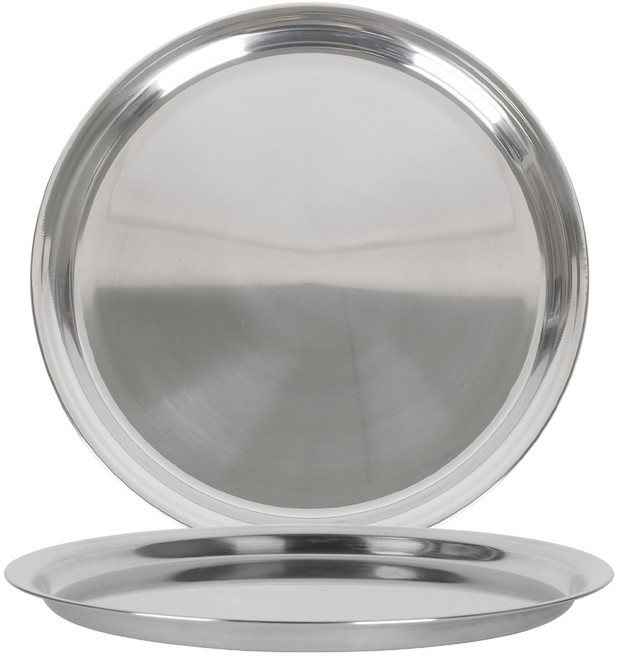 SY 원형 스텐트레이 오봉 쟁반, 1개, 스텐레스 12치