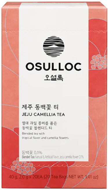 오설록 제주 동백꽃 티, 40g (2.0g x 20개입), 2개