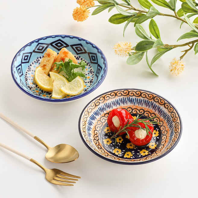 메종오브제 유니캇 찬기 중 2종 세트, 블루다이아 + 콘플라워, 1세트