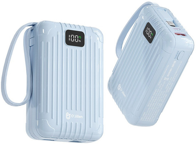 오지렌 고속충전 대용량 보조배터리 20000mAh, 블루, OJ850D