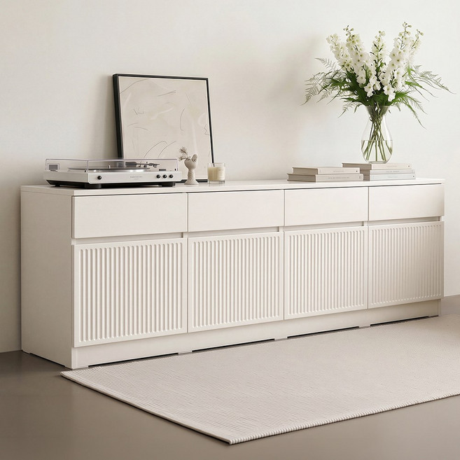 [와우할인 단독특가] 윈스턴 1800 수납 높은거실장 티비다이 티비장 tv선반 2color, 01.크림화이트, 01.선택안함