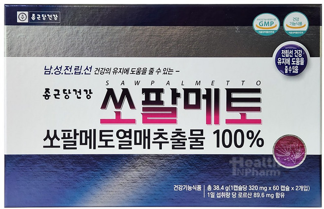 종근당건강 쏘팔메토, 60정, 2개