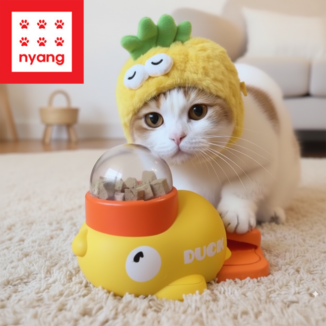 냥이소 궁디팡팡 고양이 강아지 노즈워크 장난감, 1개, 노란색