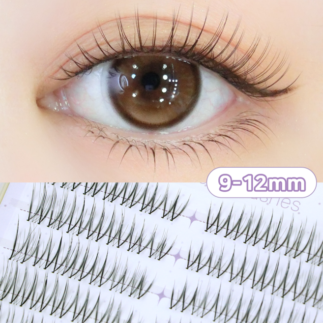 WooBerry 인조 가닥속눈썹 고양이 속눈썹 내추럴 캣 아이래쉬 셀프 눈꼬리 속눈썹연장 대용량 140모, 1개, 블랙