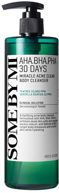 썸바이미 아하 바하 파하 30데이즈 미라클 아크네 클리어 바디 클렌저 유칼립투스잎오일 향, 400g, 1개 - 쿠팡