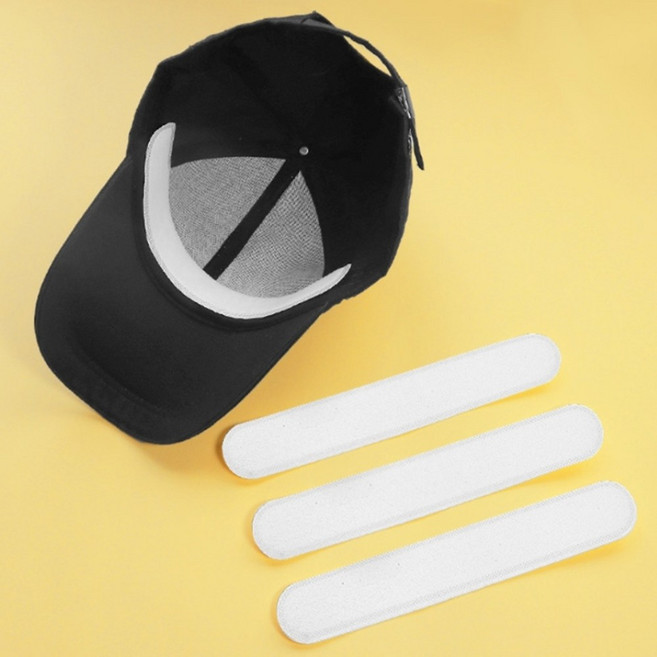 모자 오염방지 부직포 패드 땀흡수 변색 접착형 10P, 10개, 화이트