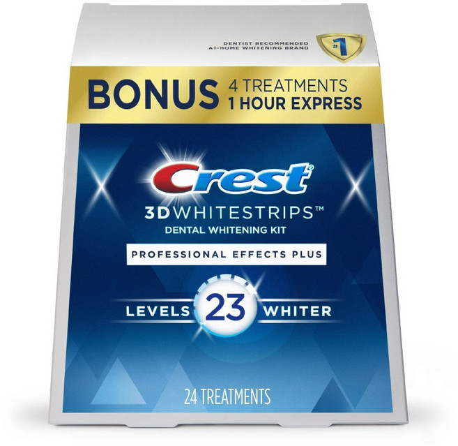 Crest 크레스트 3D 치아 화이트 스트립스 키트 23레벨 24팩, 1개