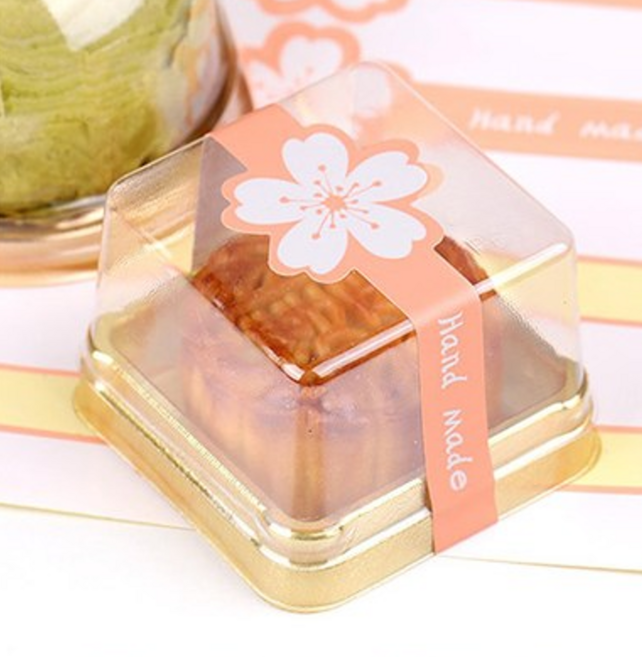 사각케이스 화과자 케이스 1구(케이스200p+뚜껑 200p) 양갱케이스, 200개, 금색