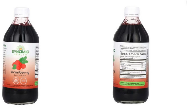 다이나믹헬스 크랜베리 원액 주스 주스 8oz 237ml 크렌베리 액상 농축액, 1개