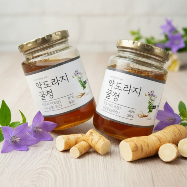 국산 수제 약도라지 꿀청 500g 꿀도라지 환절기 수제청, 1개, 500ml, 약도라지꿀청