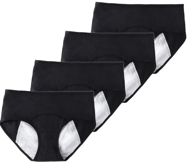 여학생 생리 팬티 위생 3중 샘방지 방수 50수 코튼 4종세트