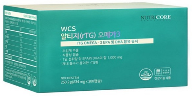 뉴트리코어 알티지 오메가3, 300정, 4개