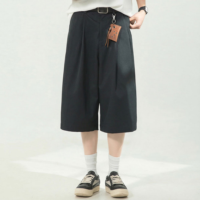 코디코치 버유다 반바지 핀턱 와이드 7부 팬츠 고프코어 벌룬핏 루즈핏 하프 바지