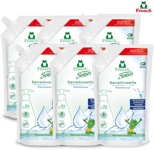 [NEW]프로쉬 캐릭터 핸드워시 리필팩 1box (500ml_6개) 핸드워시 손세정제, 500ml, 6개