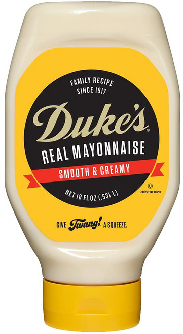 듀크스 마요네즈 Duke’s Real Mayonnaise Squeeze Bottle - Original Smooth & Creamy Taste 18 Ounce (Pack of 1, 18 Ounce (Pack of 1), 1개, 1ml