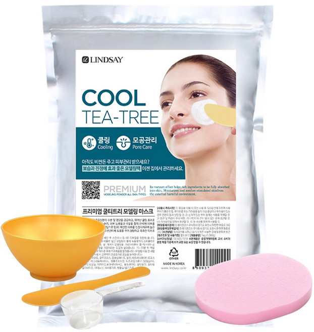 린제이 프리미엄 티트리 모델링팩1kg+팩도구3종+해면, 1개입, 1개