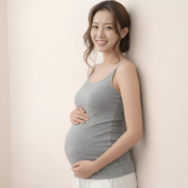 패드고정형 수유나시 임산부 속옷 러닝 캐미솔