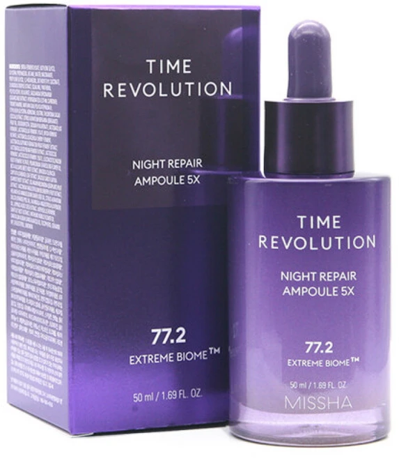 미샤 나이트리페어 보랏빛 앰플 5X -5세대, 기초보습 미샤 나이트리페어 보랏빛 앰플 피부결 깨끗함, 1개, 50ml - 쿠팡