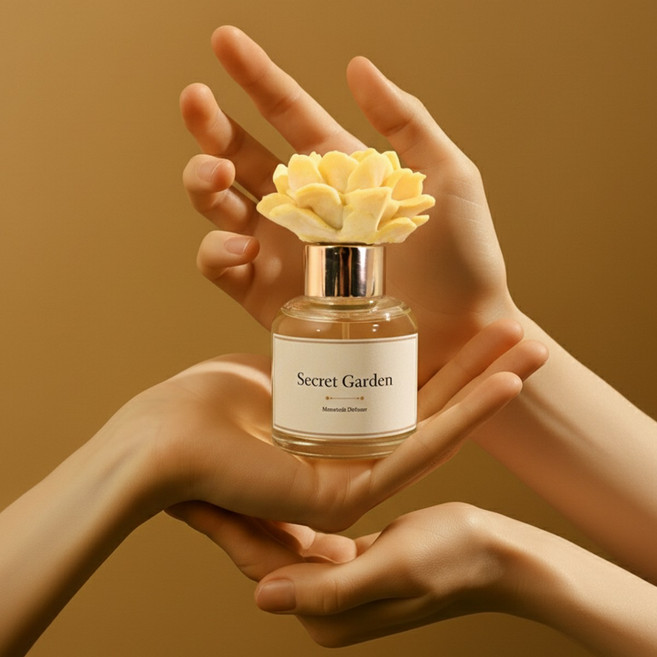 마시빈디 컬러틴트 실내 차량 방향제 65ml, 1개, 시크릿가든(화이트)