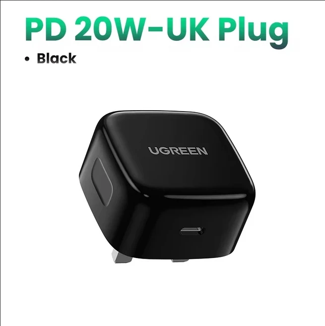 UK 플러그 UGREEN 고속 충전 4.0 3.0 QC PD 충전기 USB C 타입 고속 충전기 어른폰 15 14 13 프로 샤오미, 02 UK PD20W
