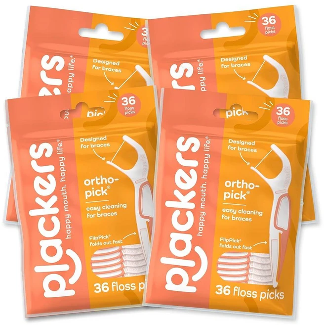 Plackers Orthopick 교정기용 치실 36세트(4개입), Plackers Orthopick 교정기용 치실 36세 - 쿠팡