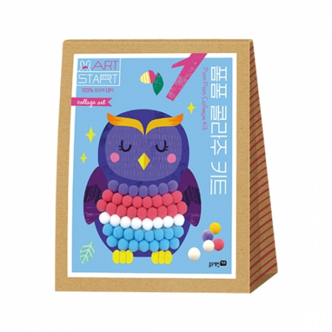 블루래빗 아트스타트 폼폼 콜라주 키트, 상세 설명 참조, 상세 설명 참조