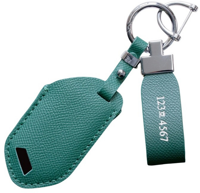 (무료각인)트니르 기아 호환 신형 더뉴 쏘렌토mq4 스포티지 카니발 페이스리프트 k5 k8 ev3 ev6 차 키케이스 가죽 키링 차량용품 키홀더, 기아N타입(5버튼), 그린