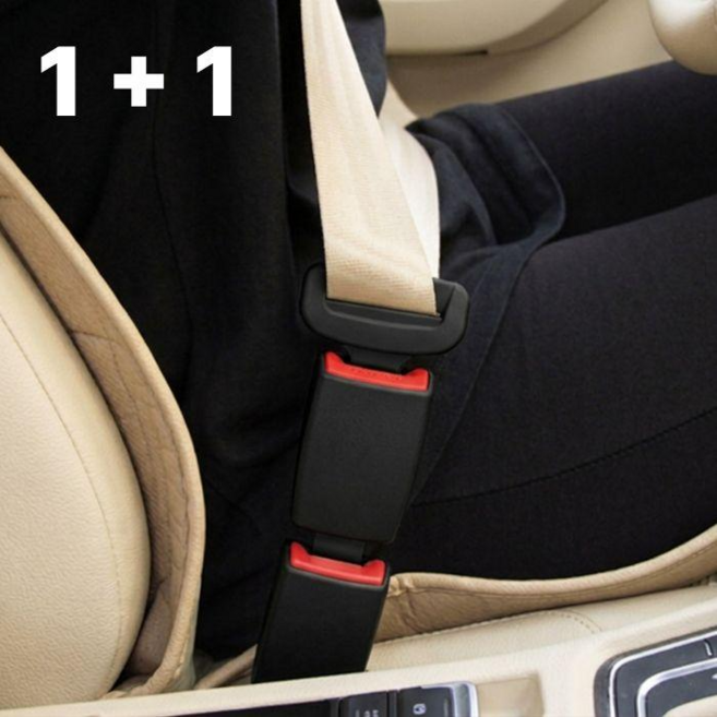 웨이백홈 경고차단 안전벨트 연장 클립 2개, 1세트, 블랙