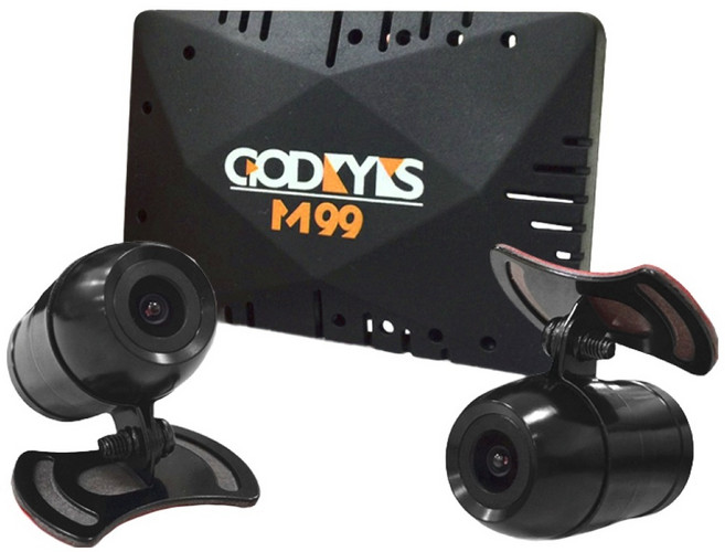 Patriot 愛國者 GODEYES M99 高畫質1080P 機車行車記錄器 前後雙錄 IP65防水 128G, 黑色