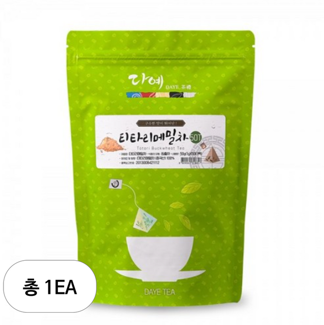 다예 타타리메밀차 지퍼팩, 1g, 50개입, 1개