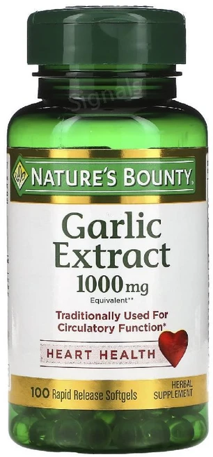 네이처스 바운티 마늘 추출물 1000 mg 100 빠르게 방출되는 소프트젤, 1개, 기본, 100정 - 쿠팡