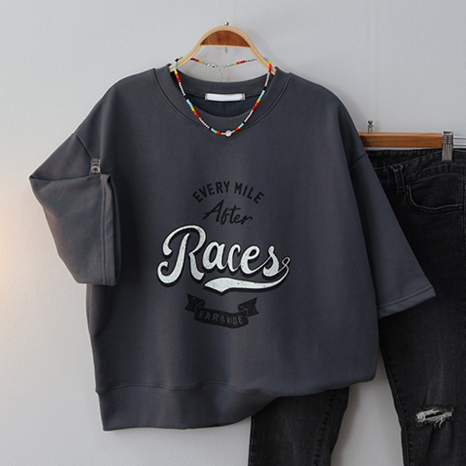 스카이코코 여성 티셔츠 마일 7부 맨투맨