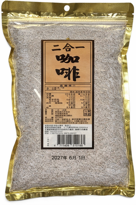 圓益行 二合一咖啡, 500g, 1個, 1個裝