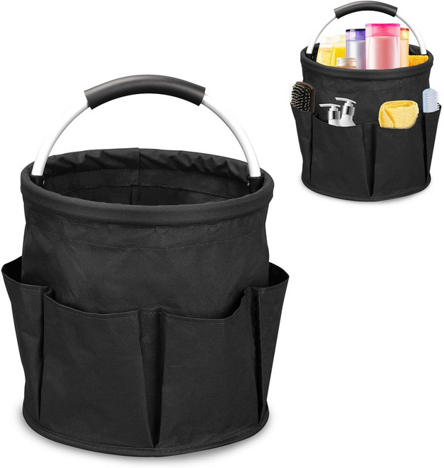 NESTED 접이식 툴백 멀티백 세차 캠핑 수납 바구니, 에보니 블랙, 1개