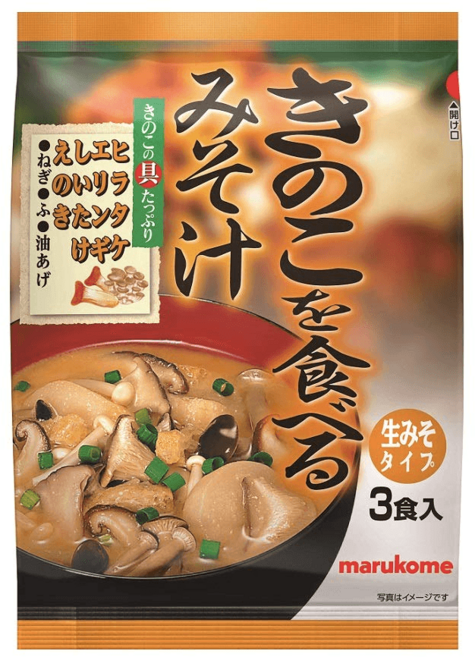 일본 마루코메 버섯을 먹는 된장국 미소시루 3입 x 5개, 일본된장국
