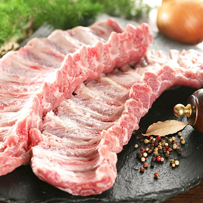 [글램쿡] 스페인 최고등급 등갈비 로인립 1kg, 조각 등갈비 로인립 1kg, 1개