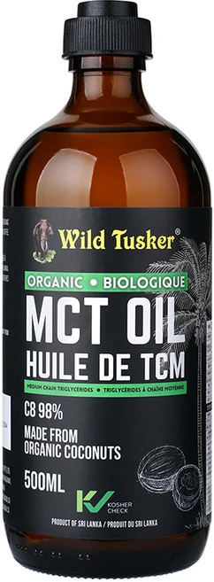 와일드 터스커 유기농 MCT오일 C8 98% 500ml, 1개 - 쿠팡