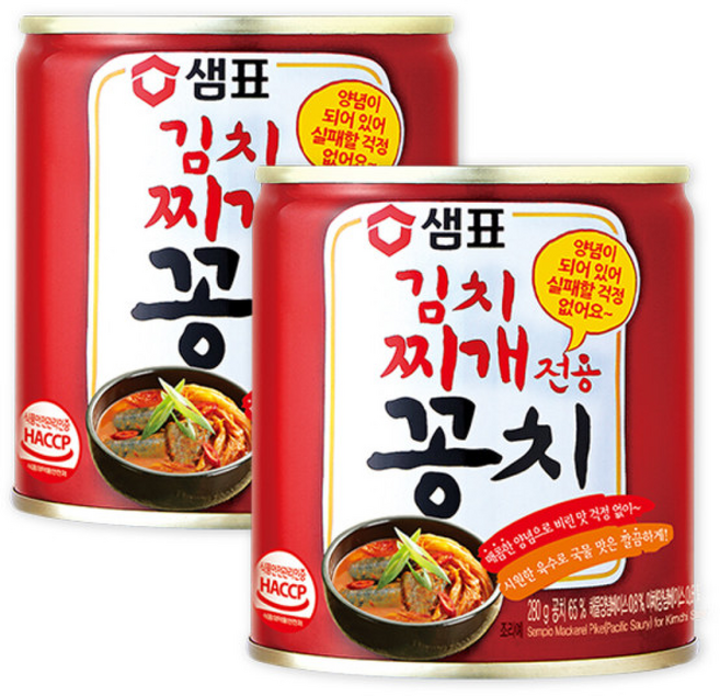 샘표 김치찌개전용 꽁치, 280g, 2개