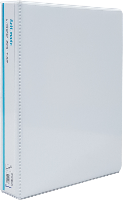 영오 투명 3공 D링 바인더 3cm, 3cm 백색 카다로그 바인더, 1개