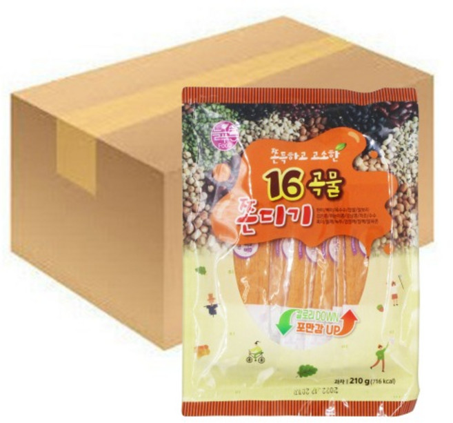 에코푸드 16곡물 쫀디기, 210g, 12개