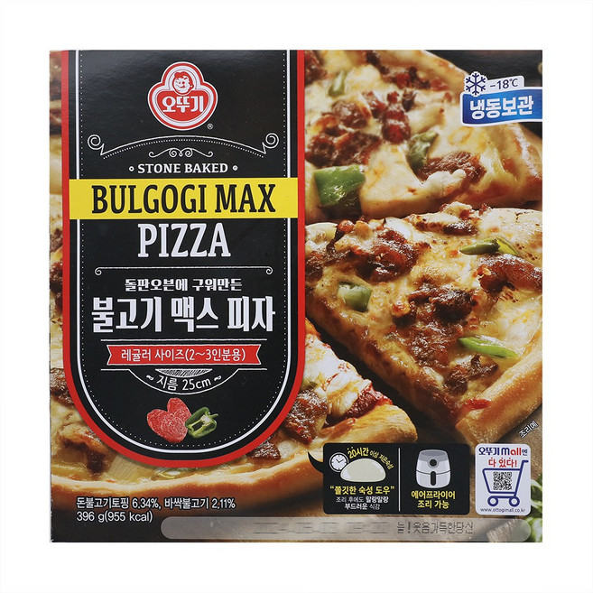 오뚜기 불고기맥스피자 396g, 3개