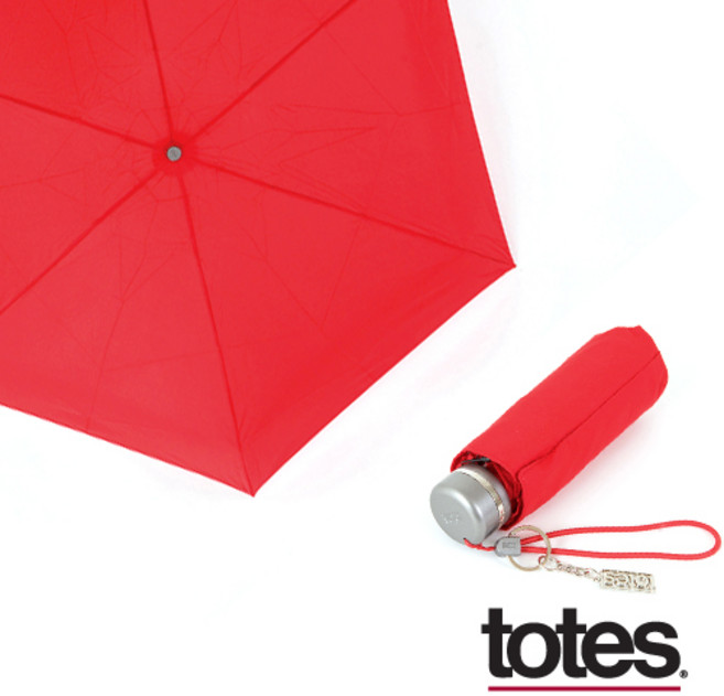totes 토스우산 RAIN+UV 5단우산 수동 A101CRI 레드 양산겸용 우양산