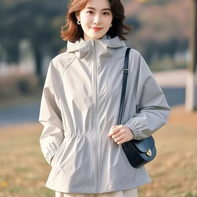 쩐쿠 여성 캐주얼 데일리 후드 집업 자켓 K0272