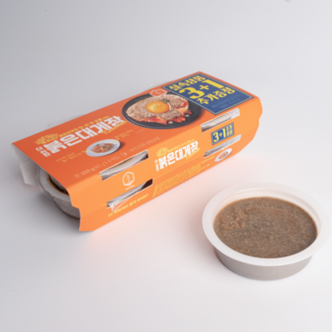 설래담 더진한 붉은대게장 3+1 320g (80gX4ea) 대게딱지장