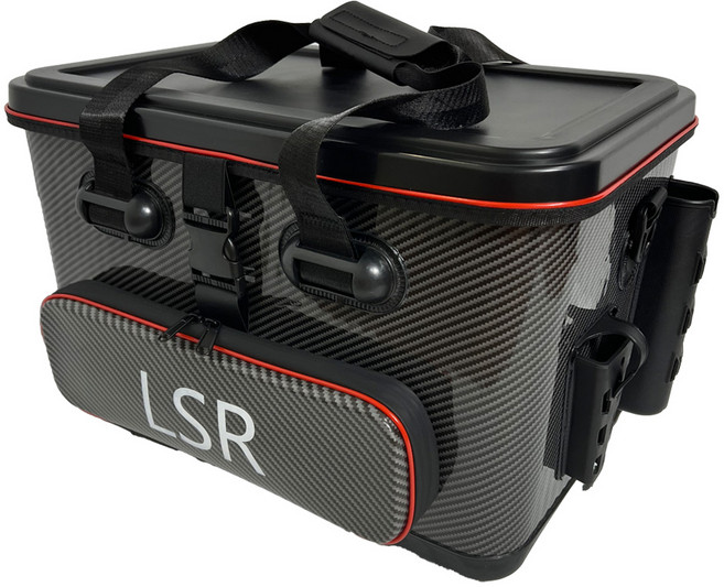 백조낚시가방 엘에스알 바다 보조가방 다용도 로드 케이스 하드보조 EVA 방수 고강도 루어낚시 민물낚시 미끼통 보조백, 블랙