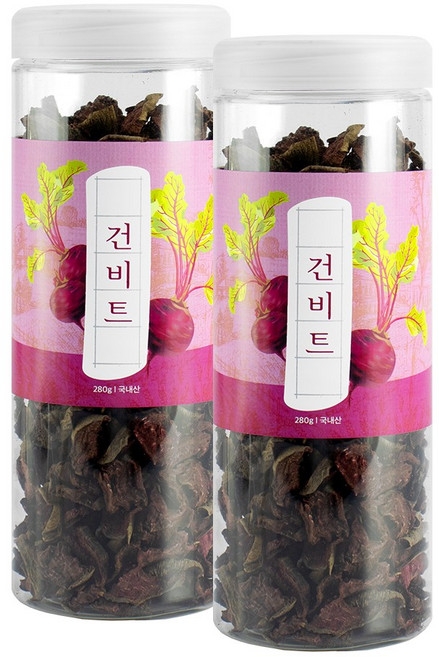 두손애약초 국산 말린 레드 비트 뿌리 건조 비트차 280g, 2개