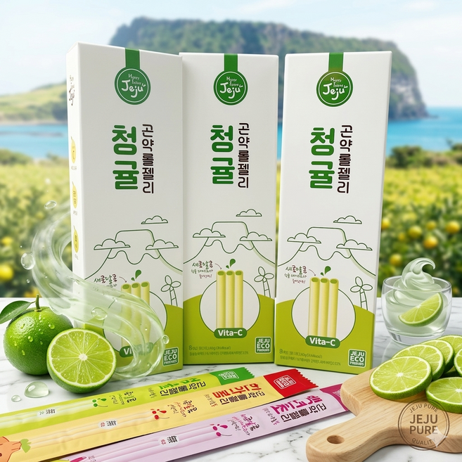 제주 곤약 롤젤리 청귤 간식 제주도기념품, 1개, 240g
