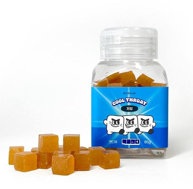 묘미담 저당 목쿨캔디 목에좋은 도라지 목캔디, 2개, 85g